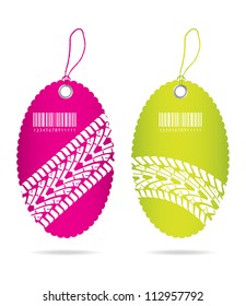 special price tags with tire design