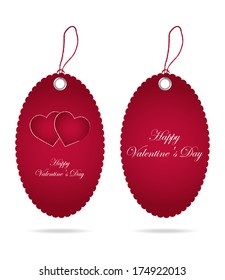 special price tags with Valentine's Day design