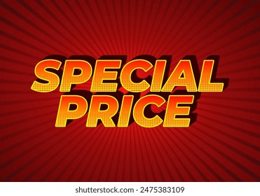 Precio especial. Diseño de efectos de texto en estilo 3D con colores buenos y llamativos