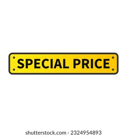 Special Price In Yellow Gradient Rectangle Shape And Black Line For Promotion
