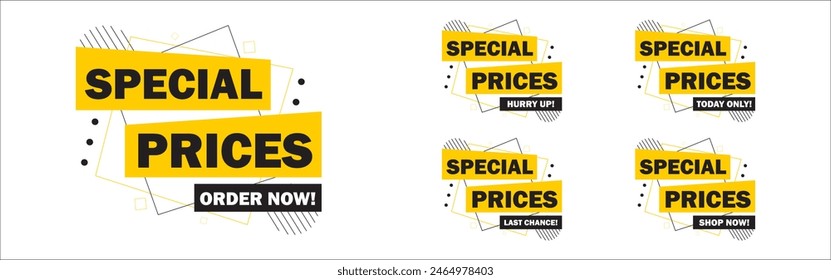 Special Prices Sale Store Banner Vector Element