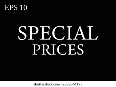 Ilustración del efecto de texto de precios especiales