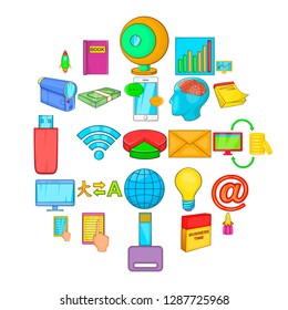 Special processor icons set. Cartoon set of 25 special processor vector icons for web isolated on white background