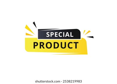 Anuncio especial del producto, diseño moderno del elemento del Vector. Plantilla del anuncio.