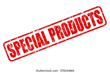 Special products red stamp text on white