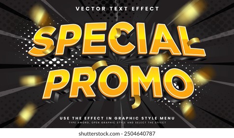 Special Promo 3d editable discount and offer text style Template