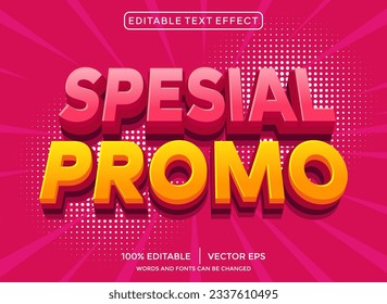  Special promo 3D editable text effect