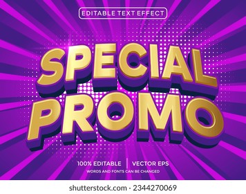 special promo 3D editable text effect