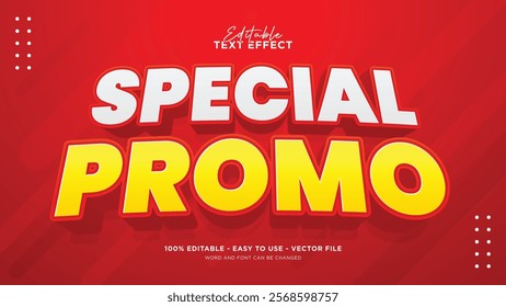 Special promo 3d editable text effect