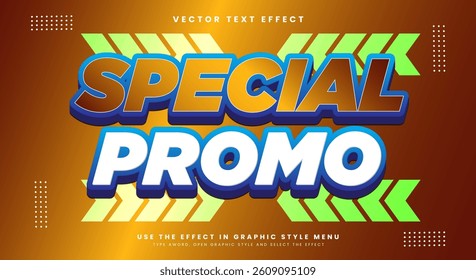 Special Promo 3d editable text effect Template suitable for marketing product needs