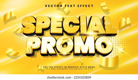 Special promo 3d editable vector text style effect, suitable for promotion product name