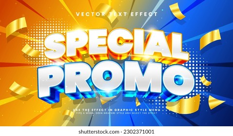 Special promo 3d editable vector text style effect. Vector text effect with luxury concept.