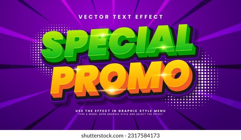 Special promo 3d editable vector text effect, suitable for promotion product needs.