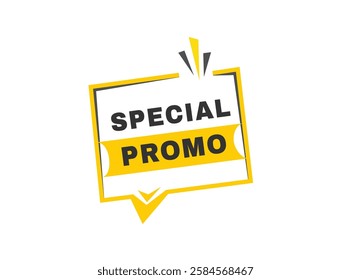 Special promo banner, web element advertising design. announcment vector.