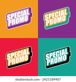 Special promo colourful vector text style effect perfect for promotion product