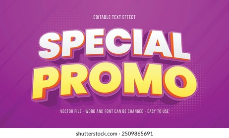 Special promo editable text effect, discount text style