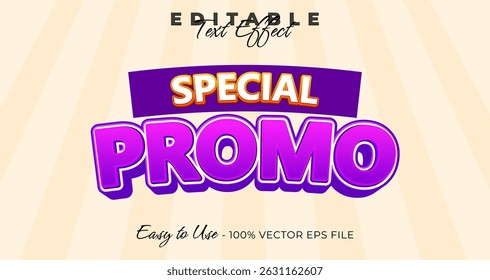 special promo editable text effect, 3d typography in graphic styles