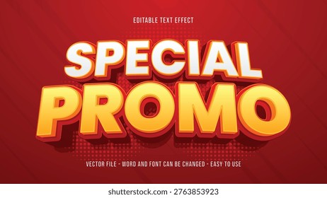 Special promo editable text effect, bold 3d style text effect