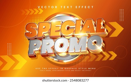 Efeito de texto vetor editável promocional especial, adequado para necessidades de produtos de promoção ou marketing.