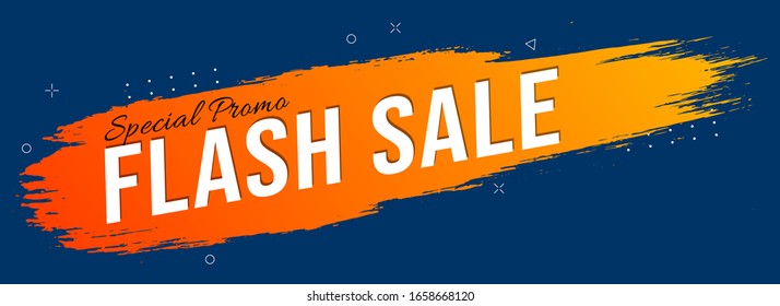 special promo flash sale brush banner 