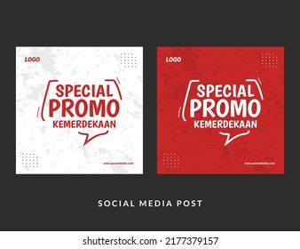 Special Promo. Indonesia Independence Day. Good used for banner and social media post