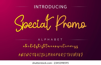 Special Promo Signature Font Calligraphy Logotype Script Font Type Font lettering handwritten