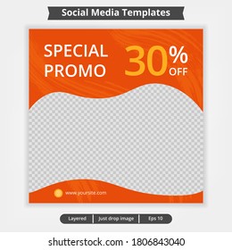 Special promo social media template post for ad