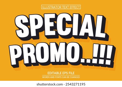 Especial Promo efecto de texto editable super promo y estilo de fuente personalizable