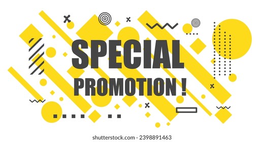 Special promotion banner. Banner design  poster. Vector design illustration.