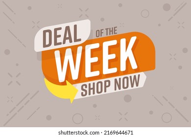 Special promotion banner. Shop now invitation with mega discount during only week vector illustration