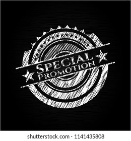 Special Promotion with chalkboard texture