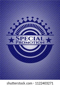 Special Promotion emblem with jean texture