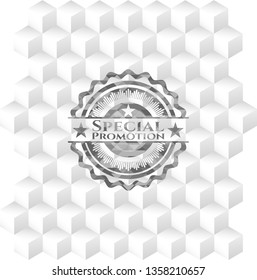Special Promotion grey emblem with cube white background
