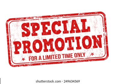 Special promotion grunge rubber stamp on white background, vector illustration