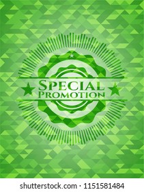 Special Promotion realistic green mosaic emblem