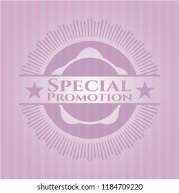 Special Promotion retro pink emblem