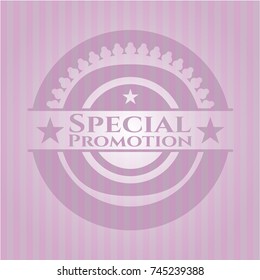 Special Promotion retro style pink emblem