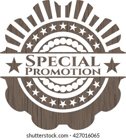 Special Promotion retro wooden emblem