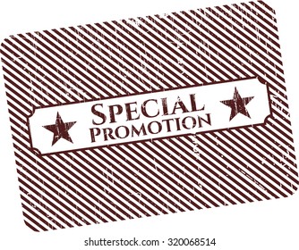 Special Promotion rubber grunge stamp