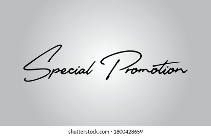 Special Promotion Typography White Color Text On 
Grey Background