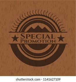 Special Promotion vintage wood emblem