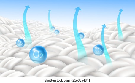 Special properties Fabric fiber breathable and dehumidifying on a light blue background. - Shutterstock ID 2163854841