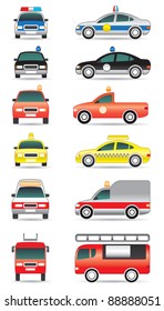 Special purpose cars - vector illustration