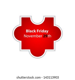 special puzzle vector illustration with black friday text