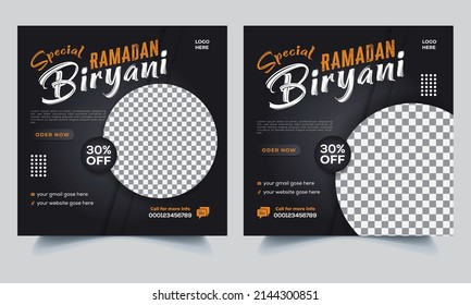 Special Ramadan Biryani food social media banner