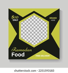 Special ramadan food sale social media post template