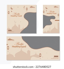 banner del sitio web especial ramadan pack con fondo morado