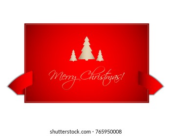 special red Christmas card design, abstract background