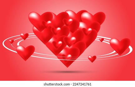 special red heart background for valentine's day