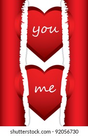 special red Valentine's day background with hearts